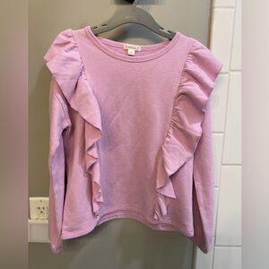 Crewcuts Lavender Ruffled Long Sleeve Tee / Size 10 / GUC